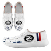 Custom White Blue New England Shoes Personalized Sneaker FN042-D020279-26