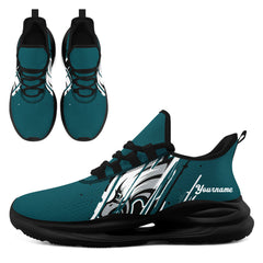 Custom Philadelphia Personalized Team NFL Fan Gear Sneakers – Unisex Gameday Athletic Shoes Custom Team Name Sports Runners FN079-E020219-23