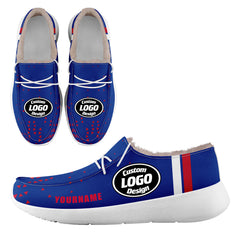 Custom Blue Red Buffalo Shoes Personalized Sneaker FN042-D020279-4