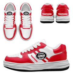 Custom Red White Kansas City Shoes Personalized Sneaker FN032-D020389-18