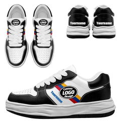 Custom Black White Pittsburgh Shoes Personalized Sneaker FN032-D020389-30