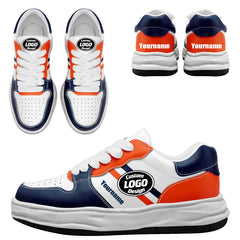 Custom Blue Orange Denver Shoes Personalized Sneaker FN032-D020389-10