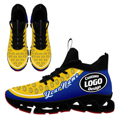 Custom Blue Yellow Maxsoul Shoes Personalized Sneaker FN030XD-D020388-25