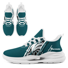 Custom Philadelphia Personalized Team NFL Fan Gear Sneakers – Unisex Gameday Athletic Shoes Custom Team Name Sports Runners FN079-E020219-23