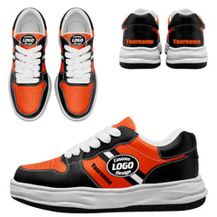 Custom Black Orange Cincinnati Shoes Personalized Sneaker FN032-D020389-6
