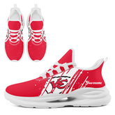 Custom Kansas City Personalized Team NFL Fan Gear Sneakers – Unisex Gameday Athletic Shoes Custom Team Name Sports Runners FN079-E020219-18
