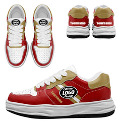 Custom Red Gold San Francisco Shoes Personalized Sneaker FN032-D020389-25
