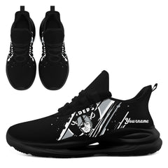 Custom Las Vegas Personalized Team NFL Fan Gear Sneakers – Unisex Gameday Athletic Shoes Custom Team Name Sports Runners FN079-E020219-20