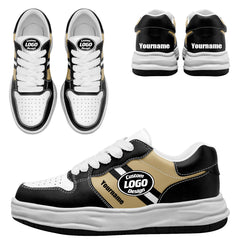 Custom Black Gold New Orleans Shoes Personalized Sneaker FN032-D020389-19