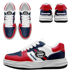 Custom Red Blue New England Shoes Personalized Sneaker FN032-D020389-26