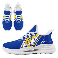Custom Los Angeles Personalized Team NFL Fan Gear Sneakers – Unisex Gameday Athletic Shoes Custom Team Name Sports Runners FN079-E020219-15