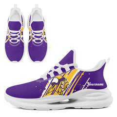 Custom Minnesota Personalized Team NFL Fan Gear Sneakers – Unisex Gameday Athletic Shoes Custom Team Name Sports Runners FN079-E020219-17