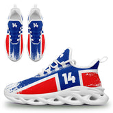 Custom 2026 World Cup Norway Sneakers DIY Country Flag Running Shoes Lightweight Sport Shoes Gift for Football Fans Personalized Team Name and Logo FN003-F027078-8