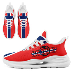 Custom 2026 World Cup Norway Sneakers DIY Country Flag Running Shoes Lightweight Sport Shoes Gift for Football Fans Personalized Team Name and Logo FN079-F027070-3