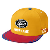 Custom Yellow Red Blue Pittsburgh Hat Sport Design Cap Stitched Adjustable Personalized PR067B-D020261-30