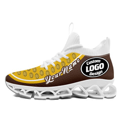 Custom Brown Yellow Maxsoul Shoes Personalized Sneaker FN030XD-D020388-14
