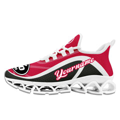 Custom Red Gray Maxsoul Shoes Personalized Sneaker FN003XD-D020391-10