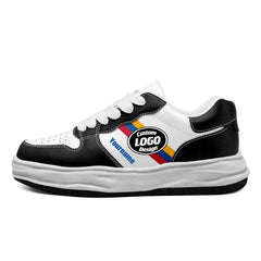 Custom Black White Pittsburgh Shoes Personalized Sneaker FN032-D020389-30