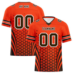 Custom Black Orange Ohio Personalized Authentic Football Jersey FBJ02-D023033-8