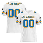 Custom White Los Angeles Personalized Authentic Football Jersey FBJ02-D020256-22