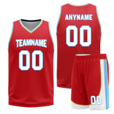 Custom Red White Memphis City Edition Personalized Reversible Basketball Set Sports Basketball Jersey BBJ01R-D0610-15-COOLMAX