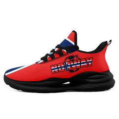 Custom 2026 World Cup Norway Sneakers DIY Country Flag Running Shoes Lightweight Sport Shoes Gift for Football Fans Personalized Team Name and Logo FN079-F027070-3