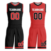 Custom Black White Classic Style Reversible Basketball Uniform Personalized COOLMAX BBJR-D017006