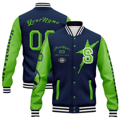 Custom Blue Green Seattle Jacket and Sports Shoes Combo Offer Personalized Combo ZH-D020294-27