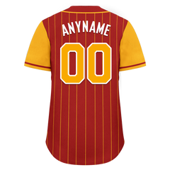 Custom Red Yellow Stripe Fashion Personalized Authentic Baseball Jersey BSBJ01-D017221
