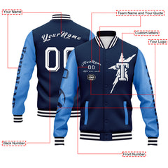 Custom Black Blue Carolina Jacket and Sports Shoes Combo Offer Personalized Combo ZH-D020294-5