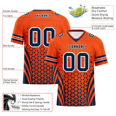 Custom Orange White Colorado Personalized Authentic Football Jersey FBJ02-D023033-10