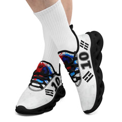 Custom South Korea 2026 World Cup Sneakers DIY Country Flag Running Shoes Lightweight Sport Shoes Gift for Football Fans Personalized Team Name and Logo FN003-F009054-1