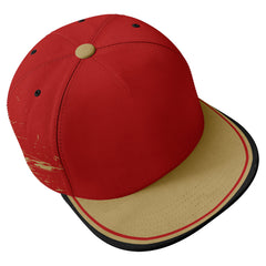 Custom Red Yellow San Francisco Hat Sport Design Cap Stitched Adjustable Personalized PR067B-D020261-25