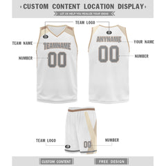 Custom White Gold City Edition Personalized Sports Uniform Authentic Basketball Jersey BBJ01-D06101-5