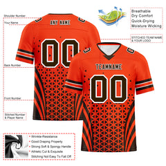 Custom Black Orange Ohio Personalized Authentic Football Jersey FBJ02-D023033-8