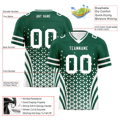 Custom Green White New York Personalized Authentic Football Jersey FBJ02-D023033-28