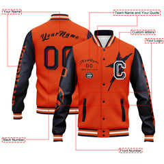 Custom Blue Orange Chicago Jacket and Sports Shoes Combo Offer Personalized Combo ZH-D020294-7