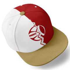 Custom White Red California Hat Sport Design Cap Stitched Adjustable Personalized PR067B-D028017-13