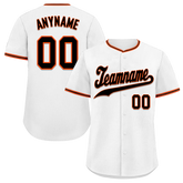 Custom White Classic Style Black Personalized Authentic Baseball Jersey BSBJ01-bd0fae8