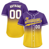 Custom Purple Yellow Fade Fashion Personalized Authentic Baseball Jersey BSBJ01-D0a70cb