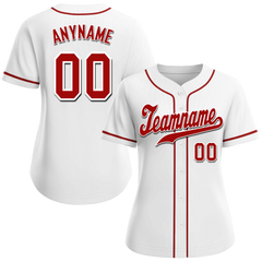 Custom White Classic Style Red Personalized Authentic Baseball Jersey BSBJ01-bd0fade