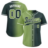 Custom Green Gradient Fashion Personalized Authentic Baseball Jersey BSBJ01-D0a708c