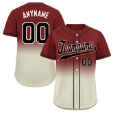 Custom Red Grey Fade Fashion Personalized Authentic Baseball Jersey BSBJ01-D0a70fa