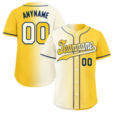 Custom White Yellow Gradient Fashion Personalized Authentic Baseball Jersey BSBJ01-D0a709f