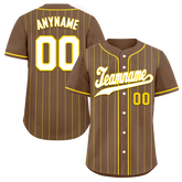 Custom Gray Stripe Fashion Personalized Authentic Baseball Jersey BSBJ01-D017259