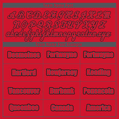 Custom Red Gray Jacket Bomber Full-Snap Varsity Letterman Personalized Jacket FZ005-D020255-4