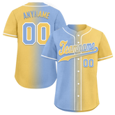 Custom Blue Yellow Gradient Fashion Personalized Authentic Baseball Jersey BSBJ01-D0a7079