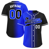 Custom Blue Black Gradient Fashion Personalized Authentic Baseball Jersey BSBJ01-D0a709e