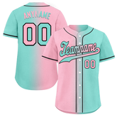 Custom Pink Cyan Gradient Fashion Personalized Authentic Baseball Jersey BSBJ01-D0a708b