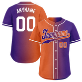 Custom Orange Purple Gradient Fashion Personalized Authentic Baseball Jersey BSBJ01-D0a7a08